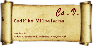 Csóka Vilhelmina névjegykártya